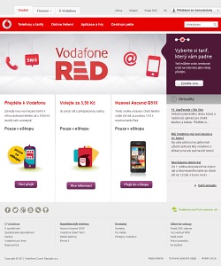 Nhled WWW strnek Vodafone